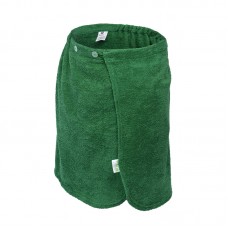 Махровый комплект для мужчин (накидка 140х60см) зеленый